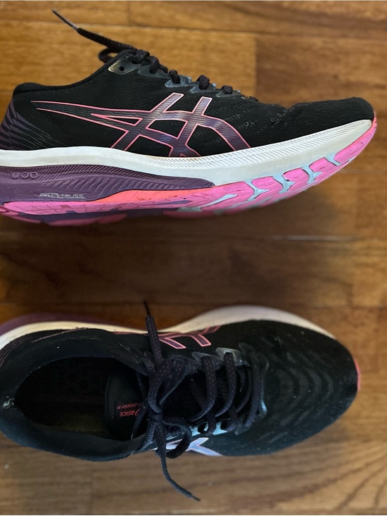 Asics Shoes - ASICS Black Running Shoes with Pink Accents